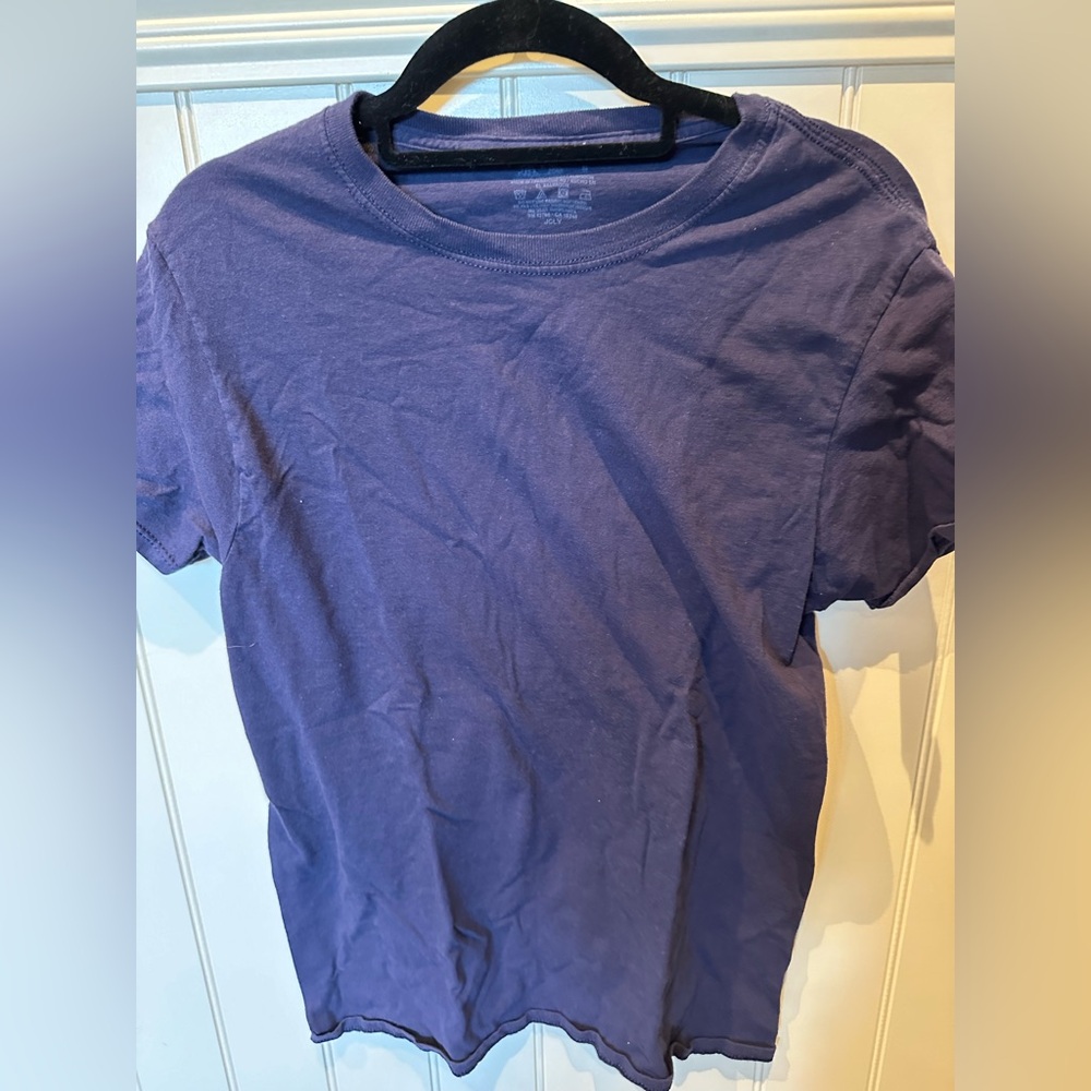 FRUIT OF THE LOOM Boys Size Small Blue Short Sleeve Tee Shirt